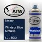 Preview: Nissan, Windsor Blue Metallic, L2 / BX3: 400ml Sprühdose, von ATW Autoteile West.